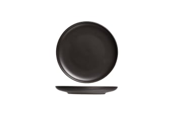 OKINAWA - 6er-Set Dessertteller aus Steingut, schwarz, D19 cm