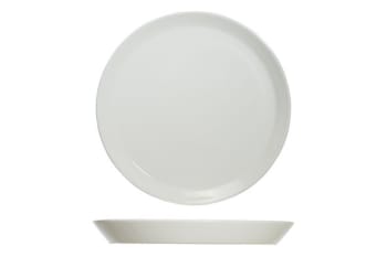 OSLO - 6er-Set Dessertteller aus Porzellan, weiß, D22 cm