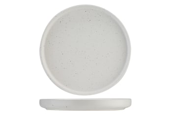 PUNTO - 6er-Set Dessertteller aus Steingut, weiß, D20,3 cm