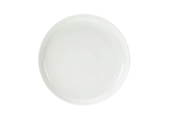 STACKABLE - 6er-Set Dessertteller aus Porzellan, weiß, D20 cm
