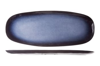 SAPPHIRE - 4er-Set Teller aus Steingut, blau, 36,5 X 15 cm