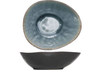LAGUNA - 6er-Set Schalen aus Steingut, blau, 20X16,5 cm