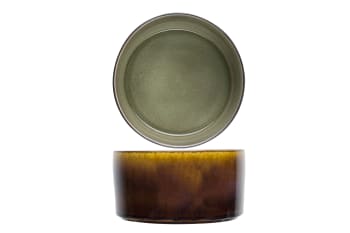 QUINTANA - Schüssel aus Porzellan, grün, D19,5 cm