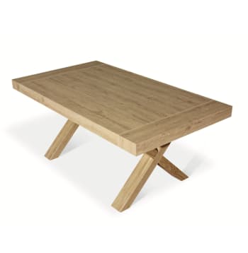AMALFI - Tavolo in legno allungabile con finitura rovere 180-280x100 cm