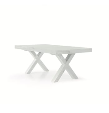 AMALFI - Tavolo in legno allungabile con finitura bianco 180-280x100 cm