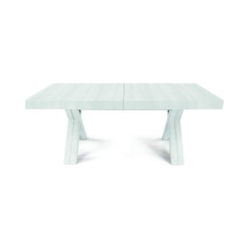 GALLIPOLI - Tavolo in legno bianco consumato allungabile 160x90 cm - 410x90 cm