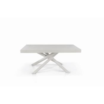 TRASTEVERE - Tavolo in legno bianco consumato allungabile 180x100cm - 280x100cm