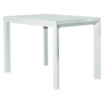 CEFALU - Tavolo in legno allungabile con finitura bianco 110x70 cm - 160x70 cm