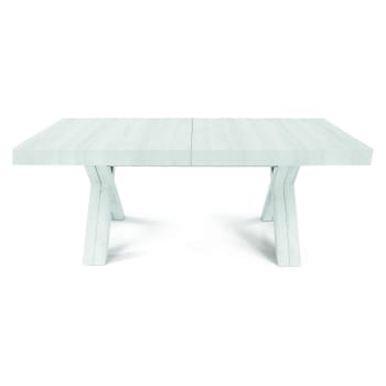 GALLIPOLI - Tavolo in legno bianco consumato allungabile 180x100 cm - 480x100 cm