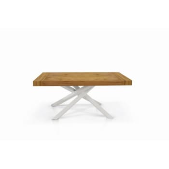 TRASTEVERE - Tavolo in legno rovere nodato allungabile 180x100 cm - 280x100 cm