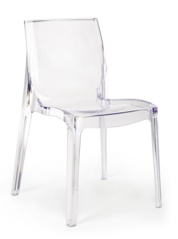 ASHLEY - Set di 2 sedie in policarbonato trasparenti