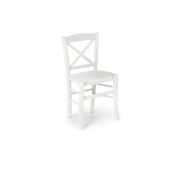 TIBURTINA - Set di 2 sedie in legno bianche