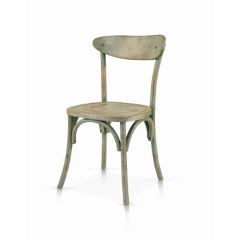 CASTELFALFI - Set di 2 sedie in legno verde consumato