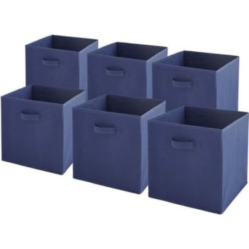 6er Set faltbare Aufbewahrungsboxen aus Vliesstoff, salbei, 31x31x31cm