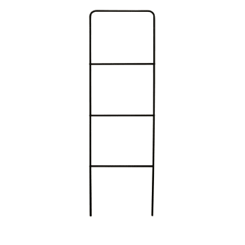 Handtuchhalter Leiter aus Metall mit 4 Ebenen, schwarz, 150x45cm