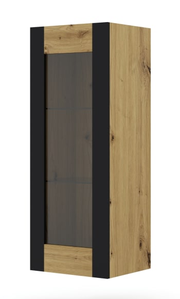 MONDI - Mueble para TV efecto madera Crema y Negro