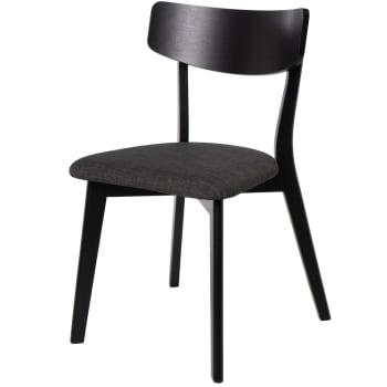 Juego de 2 sillas de comedor modernas de cuero sintético, sillas de comedor  negras, sillas de comedor tapizadas con respaldo ovalado y patas de acero