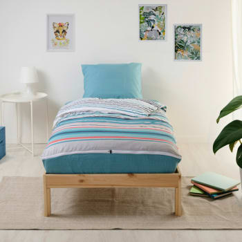 Caradou® - Parure de lit enfant avec couette motif ritmo 90x190cm