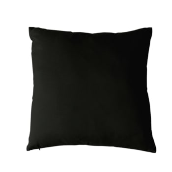 Coussin uni et déhoussable polyester noir 50x50 cm