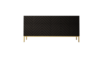 GALA - Sideboard Holzeffekt Schwarz