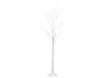 Lappi - Árbol de Navidad LED de metal blanco 190 cm