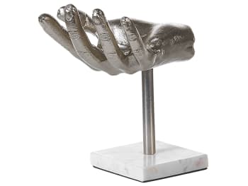 Manuk - Dekofigur Aluminium silber Hand 19 cm