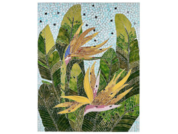 Merangin - Wanddekoration Mosaik mehrfarbig Pflanzenmotiv