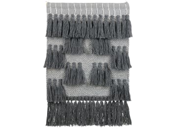 Jiwa - Wandbehang aus Baumwolle mit Fransen Grau