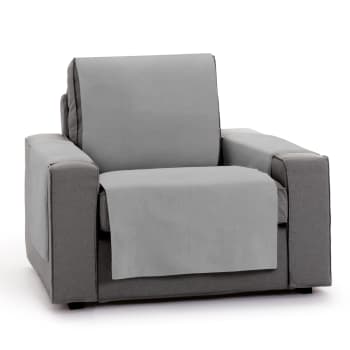 ROYALE - Funda cubre sillón protector liso 55 cm gris oscuro