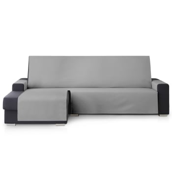 ROYALE - Protector cubre sofá chaiselongue izquierdo 240 gris oscuro