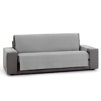 ROYALE - Funda cubre sofá protector liso 155 cm gris oscuro