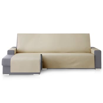 ROYALE - Protector cubre sofá chaiselongue izquierdo 240 taupe