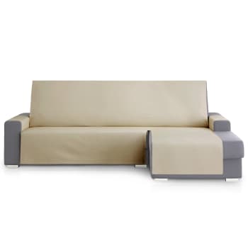 ROYALE - Protector cubre sofá chaiselongue derecho 290 taupe