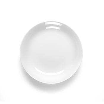 Hermine - 6er Set tiefe Teller aus Porzellan, Weiß