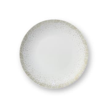 Byblos - Assiette dessert en Porcelaine blanche Blanc