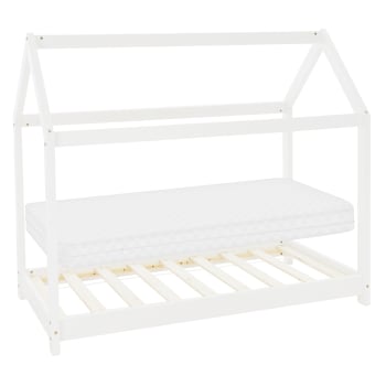 Letto a castello per bambini 90*200 cm, a forma di casa con finestra