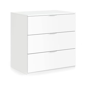 Dantist - Cassettiera effetto legno bianco 77x38h80 cm