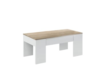 Tavolino da Salotto，Tavolino da caffè，Tavolino basso Bianco 102x55x45 cm  Legno Multistrato ASFV381079 MaisonChic