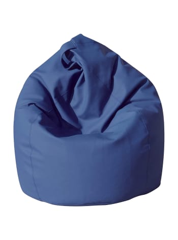 Pouf in ecopelle blu 80x80h120 cm