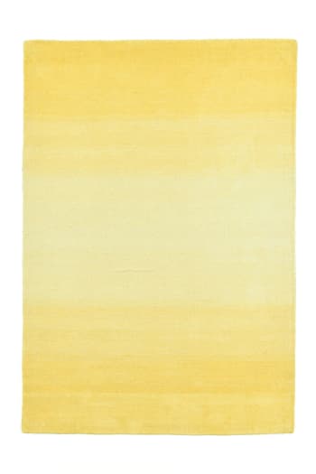 WOOL COMFORT - Tapis dégradé de couleur en laine jaune 190x290 cm