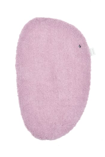 COZY BATH - Handgetufteter Badteppich aus Polyester - rosa 60x100 cm