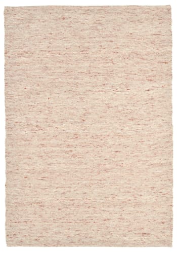 ALPEN - Handgewebter Teppich aus reiner Schurwolle - Dunkelbeige 140x200 cm
