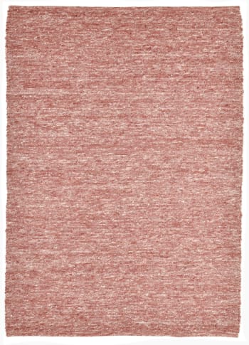 ALPEN - Tapis tissé main en laine vierge - rouge 140x200 cm