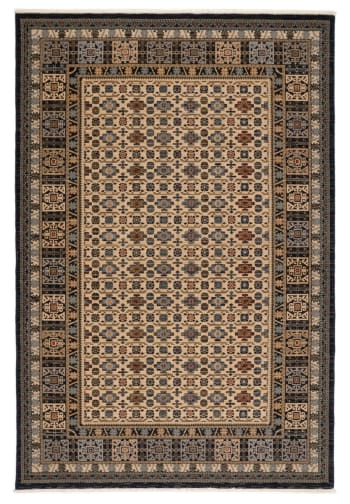 Tapis moderne tissé plat Austin Black par Joseph Lebon