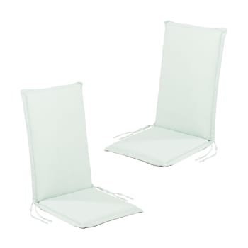 Pack 2 cojines de sillas para el exterior Verde claro 110 x 45 x 4 cm