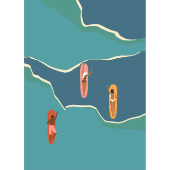 Illustration - Tableau sur toile surf 65x97 cm