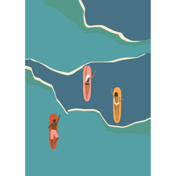 Illustration - Tableau sur toile surf 45x65 cm