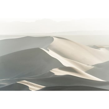 Grands espaces - Tableau sur verre synthétique sable blanc 80x120 cm