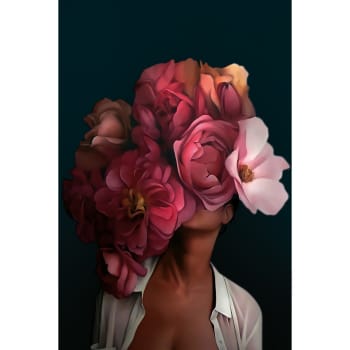 Fleur - Tableau sur toile fleurs rouges 30x45 cm