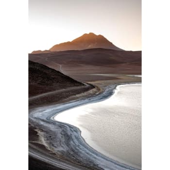 Grands espaces - Tableau sur verre désert Atacama 45x65 cm